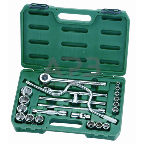 1/2" Galvučių 12-kampių rinkinys 22vnt. (5/16" - 1-1/4") (Colinė sistema)
