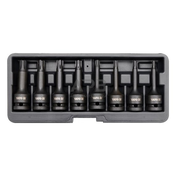 1/2" Prailgintų galvučių smūginių su antgaliais rinkinys (RIBE) 8vnt. 1/2" Prailgintų galvučių smūginių su antgaliais rinkinys (RIBE) 8vnt.