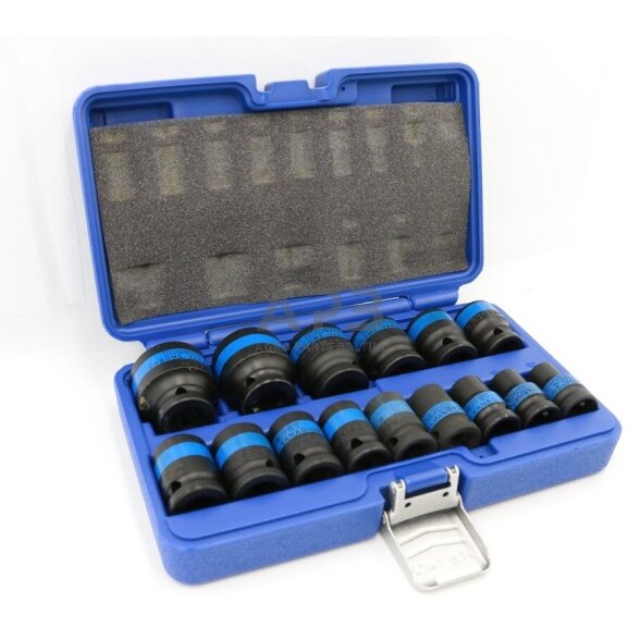 1/2" Smūginių galvučių rinkinys 15vnt. 3 1/2" Smūginių galvučių rinkinys 15vnt. 3