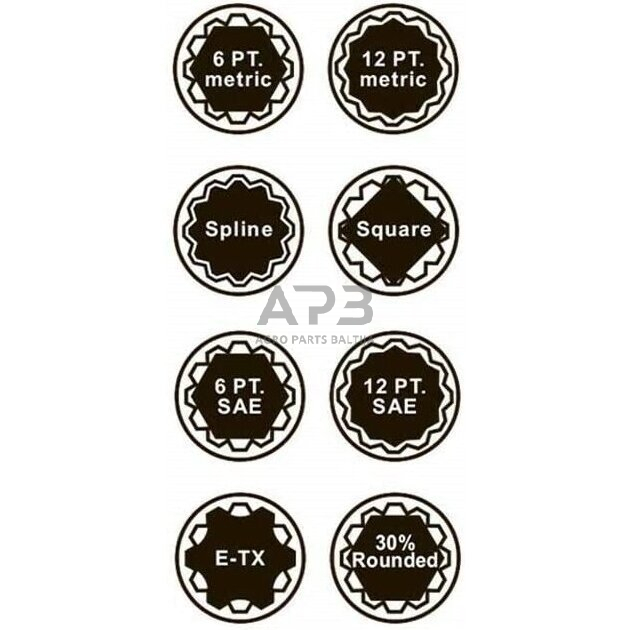 1/2" Galvučių rinkinys 13vnt. SPLINE 6 1/2" Galvučių rinkinys 13vnt. SPLINE 6