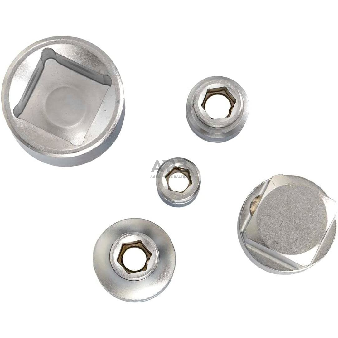 1/4" + 3/8" + 1/2" + 3/4" Adapterių rinkinys 12vnt. 4 1/4" + 3/8" + 1/2" + 3/4" Adapterių rinkinys 12vnt. 4