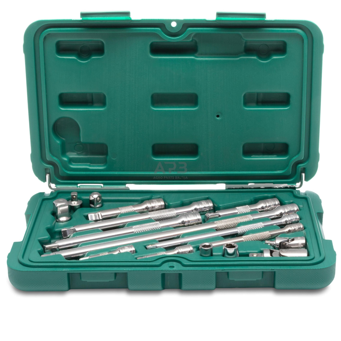 1/4''+3/8'' Adapterių ir priedų rinkinys 16vnt. 1/4''+3/8'' Adapterių ir priedų rinkinys 16vnt.