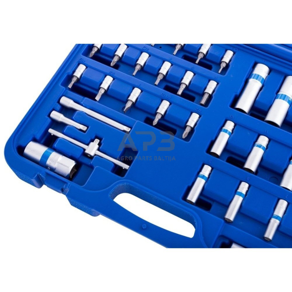 1/4" + 1/2" Galvučių rinkinys 94vnt. 12-kampės 1 1/4" + 1/2" Galvučių rinkinys 94vnt. 12-kampės 1