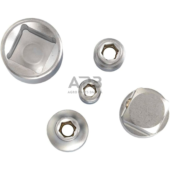 1/4" + 3/8" + 1/2" + 3/4" Adapterių rinkinys 12vnt. 4