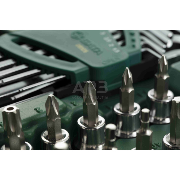 1/4" + 3/8" + 1/2" Galvučių ir raktų rinkinys 128vnt 5 1/4" + 3/8" + 1/2" Galvučių ir raktų rinkinys 128vnt 5