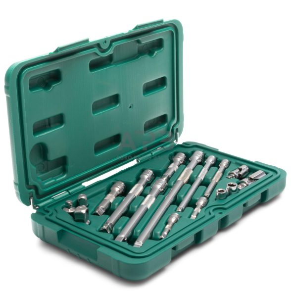 1/4''+3/8'' Adapterių ir priedų rinkinys 16vnt. 1 1/4''+3/8'' Adapterių ir priedų rinkinys 16vnt. 1