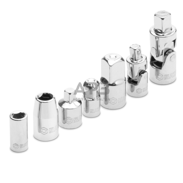 1/4''+3/8'' Adapterių ir priedų rinkinys 16vnt. 5