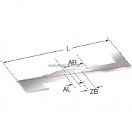 Peilis John Deere 544 mm dešininis pjaunamosios plotis 42 (107 cm) X130, X155R, X155
