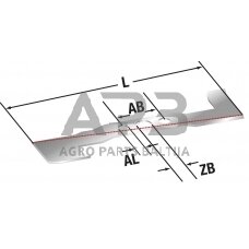 Peilis Raiffeisen 375 mm RE 38-12 / 18C-F0J-628 (2005), RE 38-12 / 18C-F0J-628 (2006)