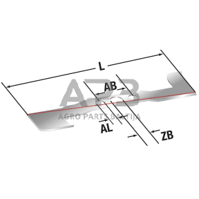 Peilis AL-KO 416 mm  Aero-Keil, 42 EH, 42 BH, 420L, Sunline 420, Sunline 420br, Sunline 430br