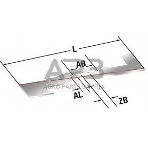 Mulčiuojantis peilis Stiga 620 mm kairinis pjaunamosios plotis 48 (122 cm) Grand Overland 24 4WD, Grand Overland 24 E, Overland 25 E, Estate Pro 22, Estate Pro 22 E, Estate Pro 25 E, Estate Pro H 25E, Estate Pro 20, 122 cm, Twin Cut 122 cm