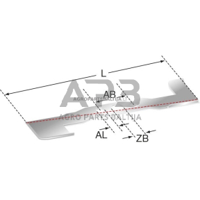 Peilis MTD 318 mm