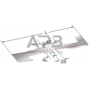 Peilis Karsit 515 mm kairinis pjaunamosios plotis 40 (102 cm)