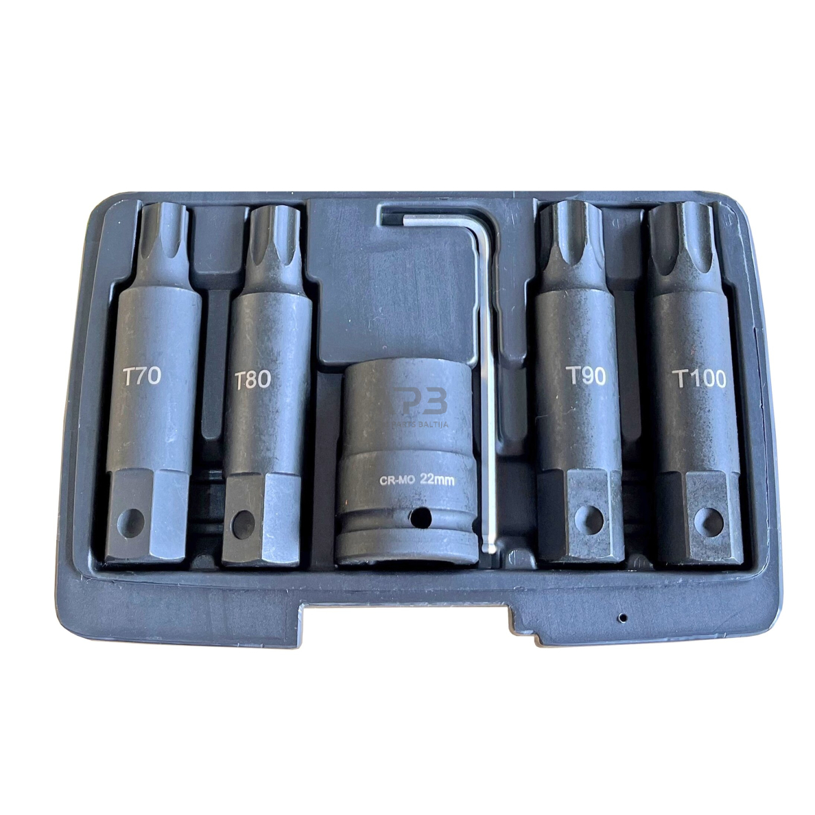 3/4" Galvučių smūginių su antgaliais rinkinys (TORX) 6vnt.