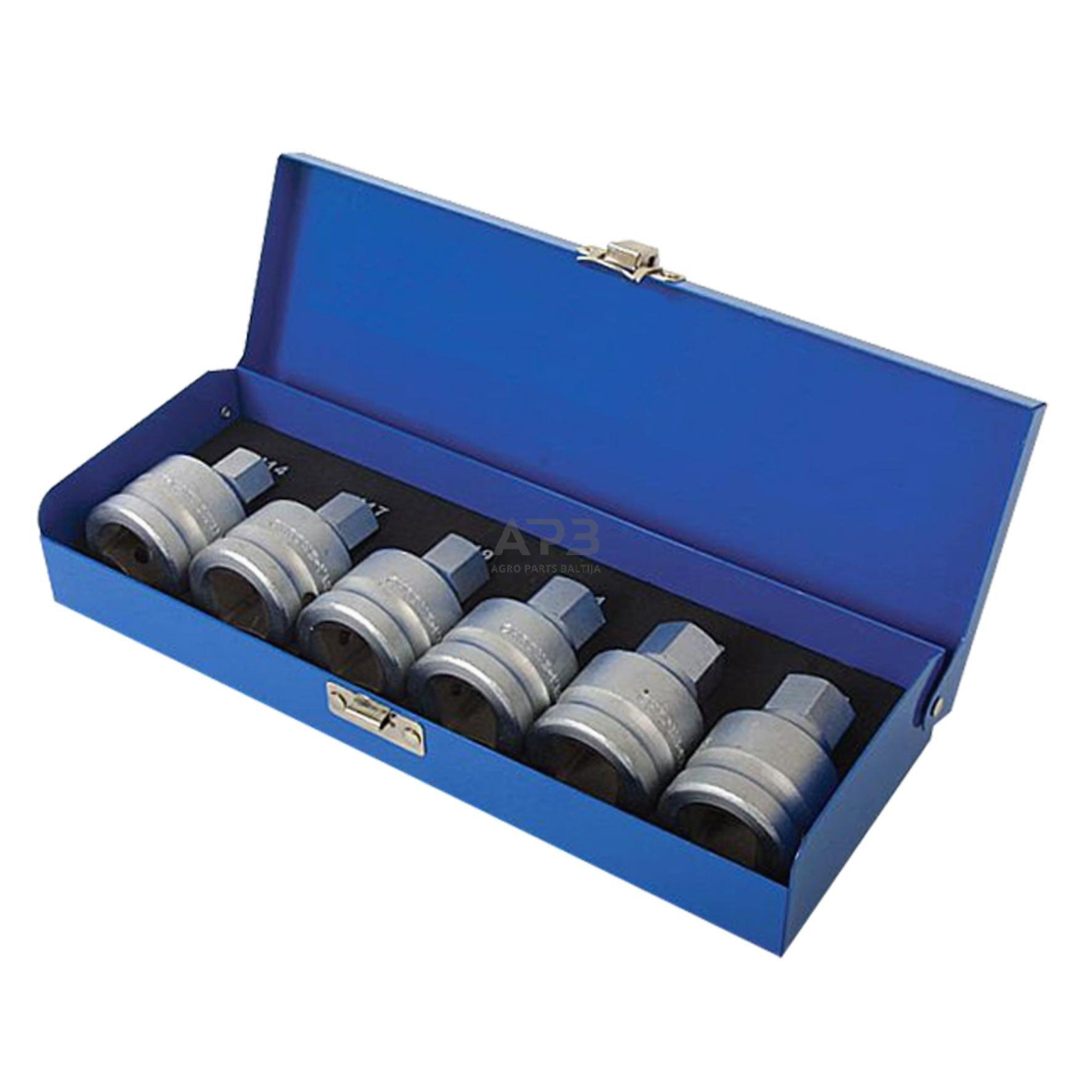 3/4" Galvučių su antgaliais rinkinys (HEX) 6vnt. 3/4" Galvučių su antgaliais rinkinys (HEX) 6vnt.