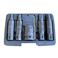 3/4" Galvučių smūginių su antgaliais rinkinys (TORX) 6vnt.