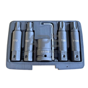 3/4" Galvučių smūginių su antgaliais rinkinys (TORX) 6vnt.