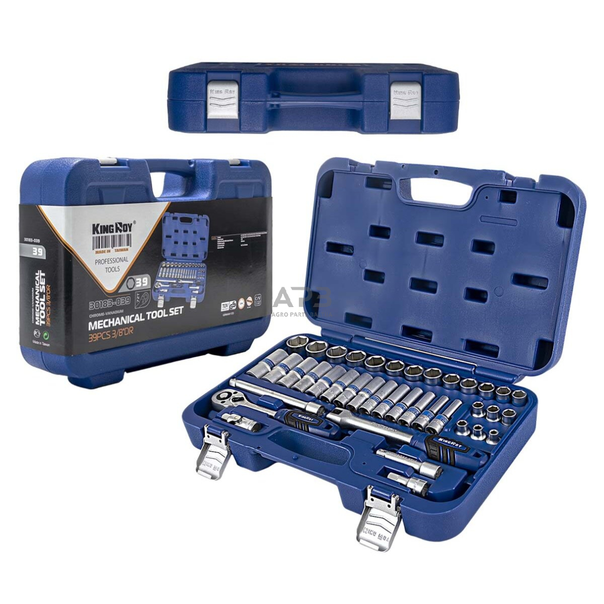 3/8" Galvučių rinkinys 39vnt. 4 3/8" Galvučių rinkinys 39vnt. 4