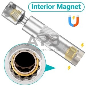 3/8'' Galvutė žvakei universali 3/8'' 14mm (12-kamp.) 5 3/8'' Galvutė žvakei universali 3/8'' 14mm (12-kamp.) 5