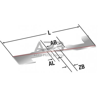 Mulčiuojantis peilis kiniškoms vejapjovėms 460 mm pjaunamosios plotis 18 (46 cm)