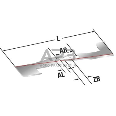 Peilis Efco 460 mm dešininis pjaunamosios plotis 36 (92 cm) TC92