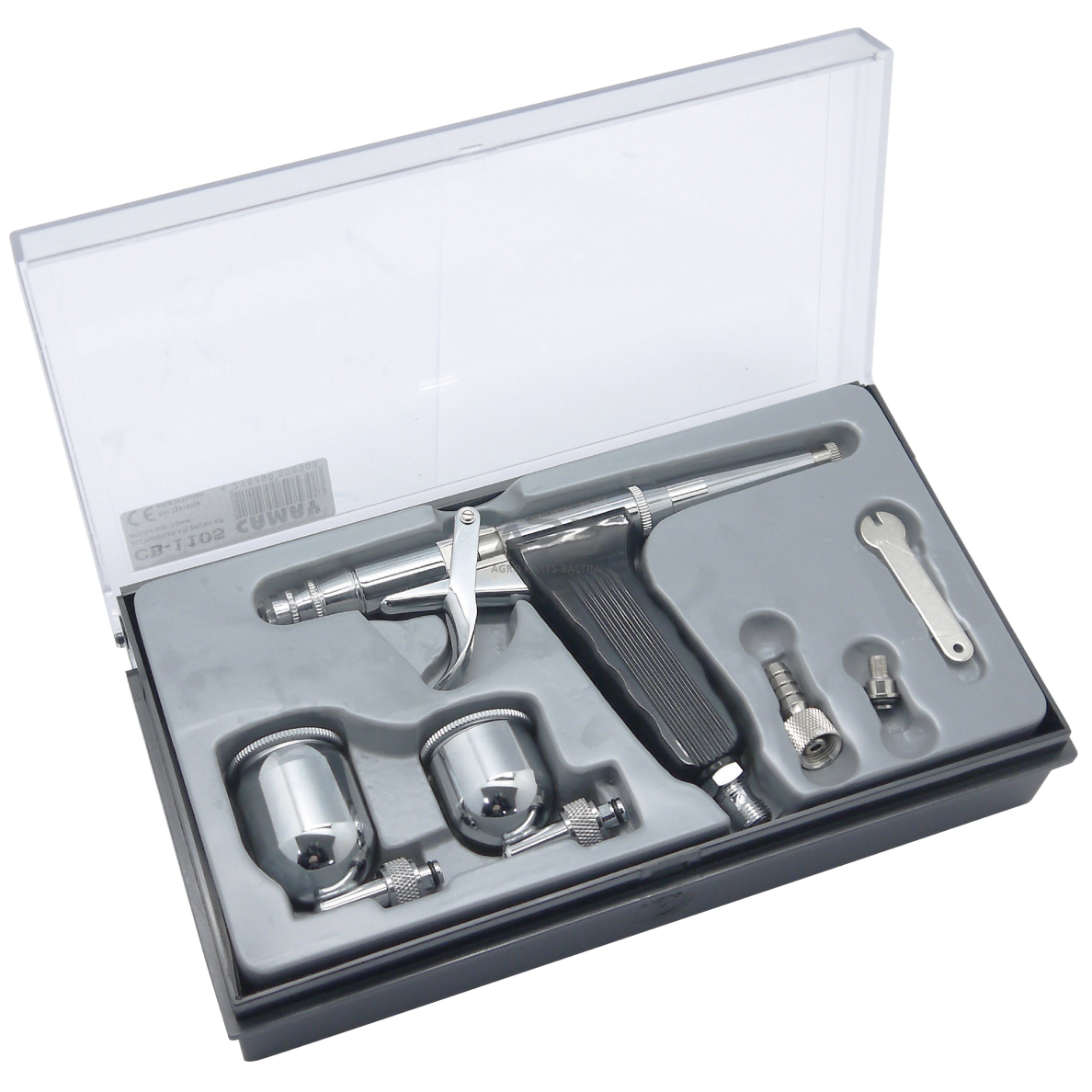 Aerografas Ø0.2mm su priedais Aerografas Ø0.2mm su priedais