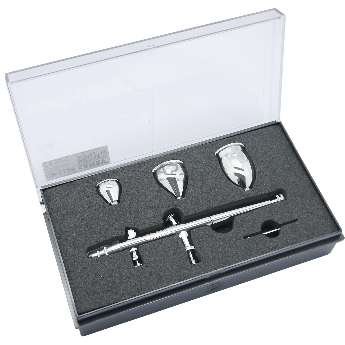 Aerografas Ø0.3mm su priedais Aerografas Ø0.3mm su priedais