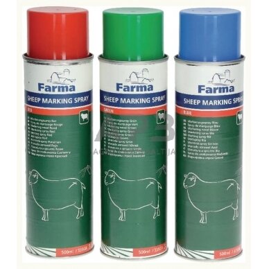 Aerozoliniai dažai avių žymėjimui žali 500 ml Farma 303032FA 1