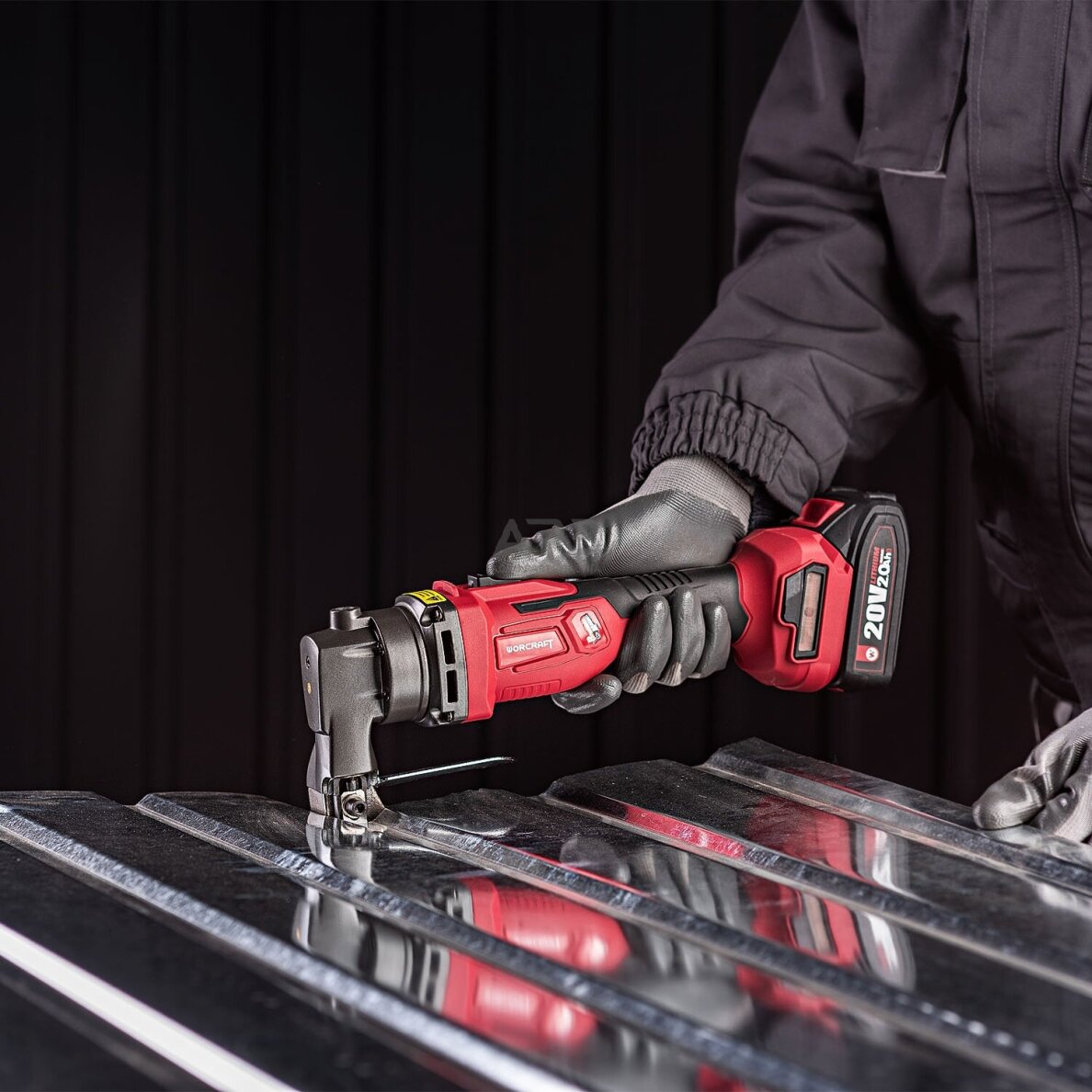 Akumuliatorinės skardos kirpimo žirklės 20V LI-ION 18