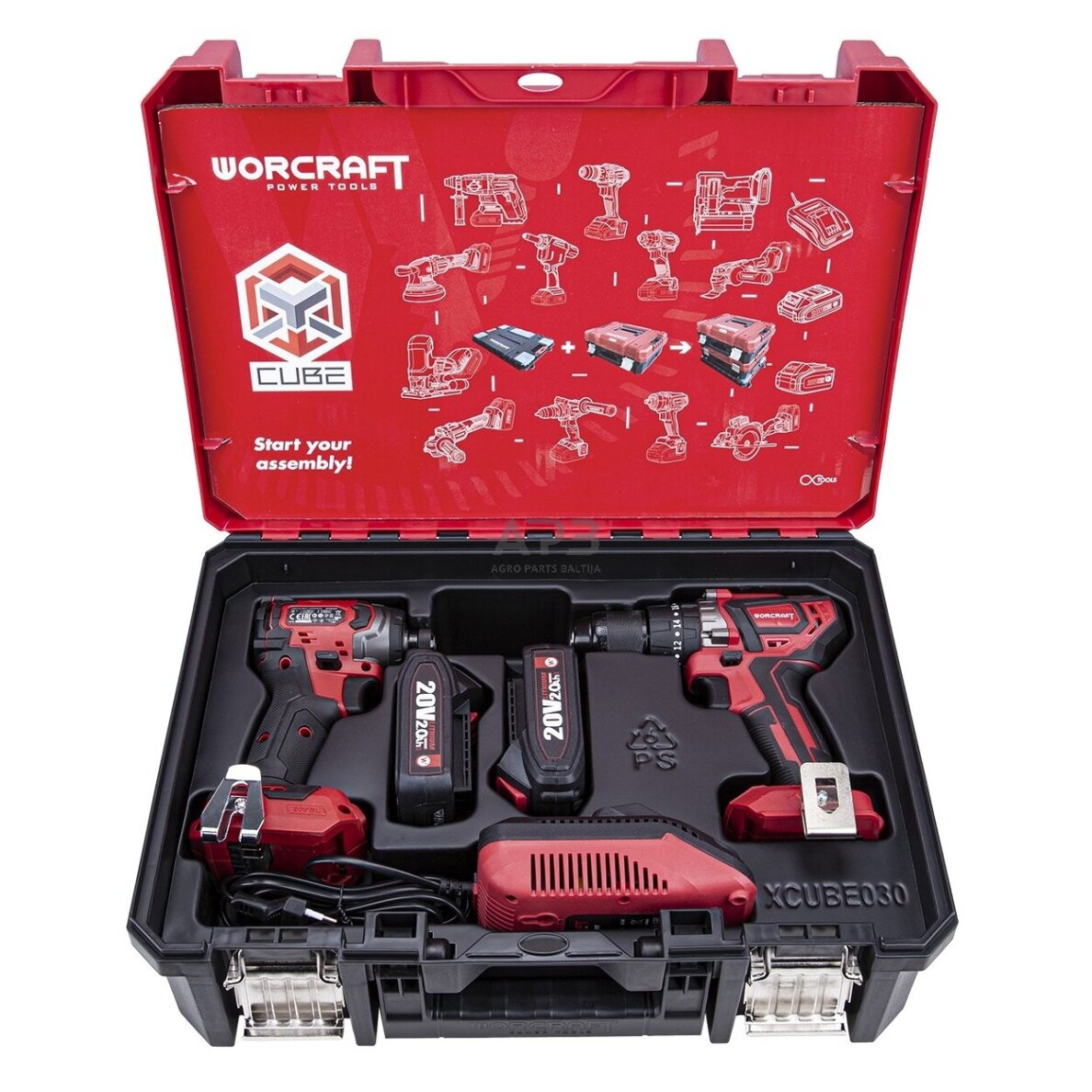 Akumuliatorinio suktuvo-gręžtuvo ir smūginio suktuvo rinkinys 20V LI-ION (XCUBE dėžė) Akumuliatorinio suktuvo-gręžtuvo ir smūginio suktuvo rinkinys 20V LI-ION (XCUBE dėžė)