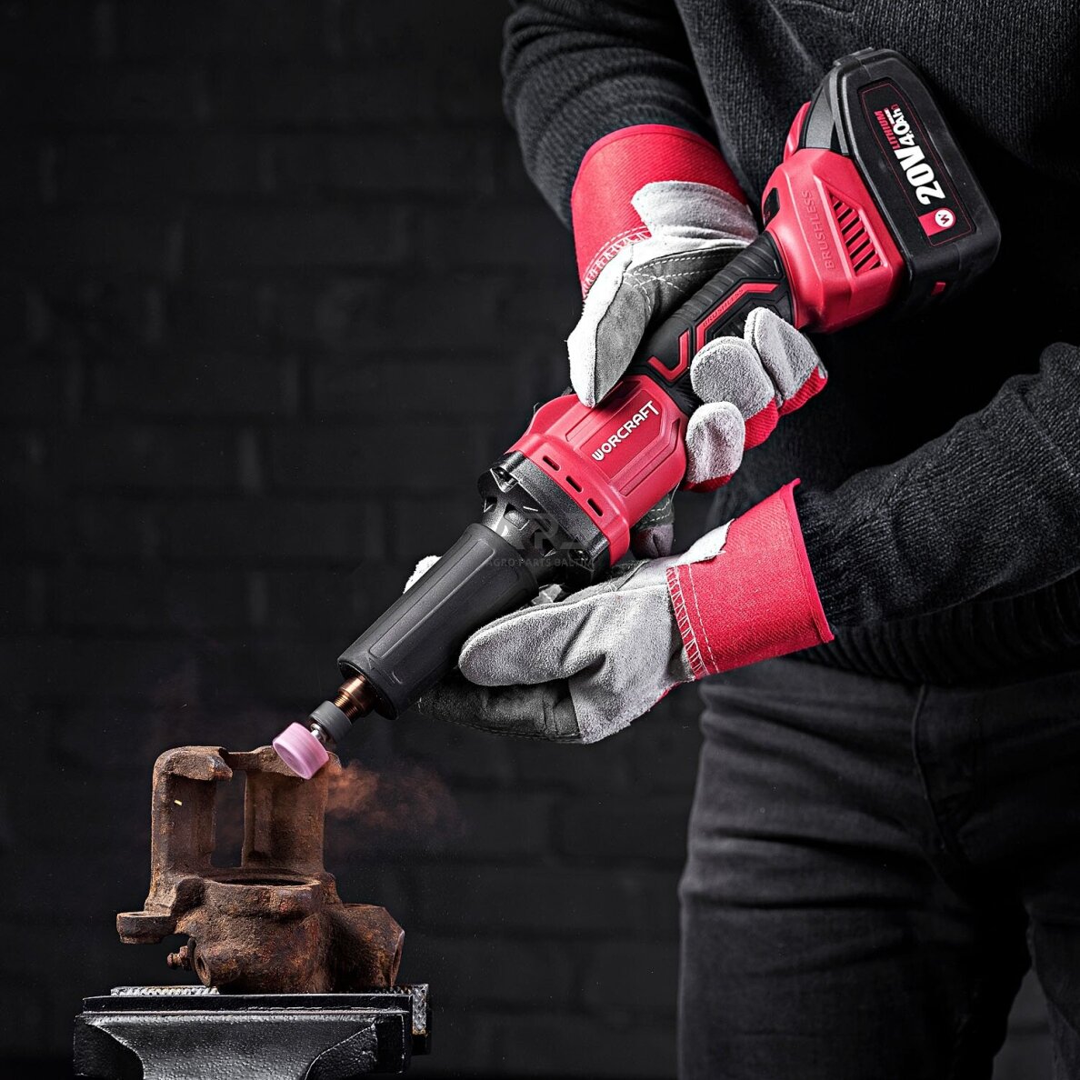 Akumuliatorinis mini tiesinis šlifuoklis 6mm 20V LI-ION 9 Akumuliatorinis mini tiesinis šlifuoklis 6mm 20V LI-ION 9