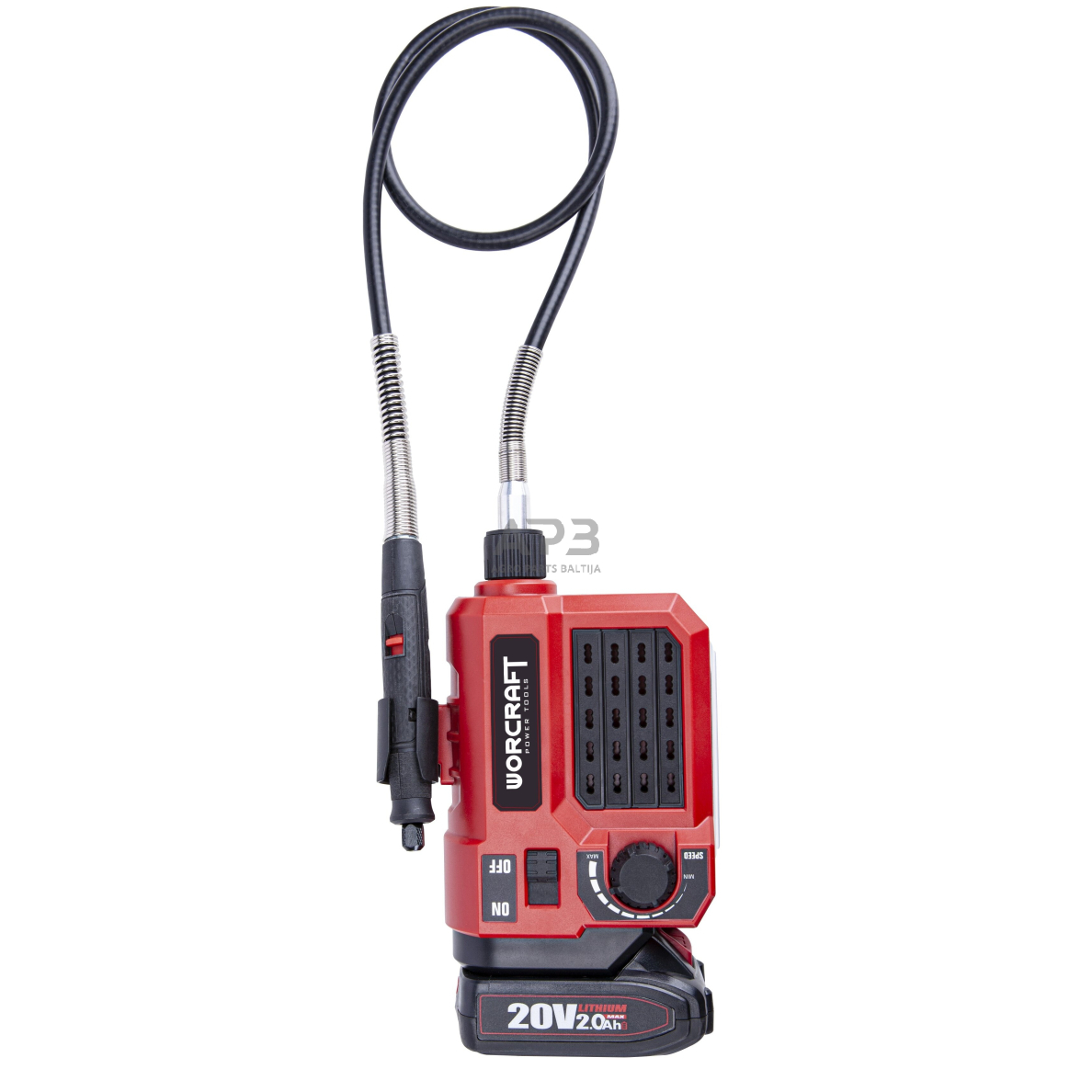 Akumuliatorinis mini tiesinis šlifuoklis su priedais 20V LI-ION 1 Akumuliatorinis mini tiesinis šlifuoklis su priedais 20V LI-ION 1