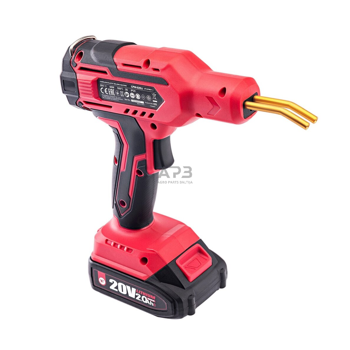 Akumuliatorinis plastiko suvirinimo aparatas plastikinėje dėžėje 20V LI-ION 9