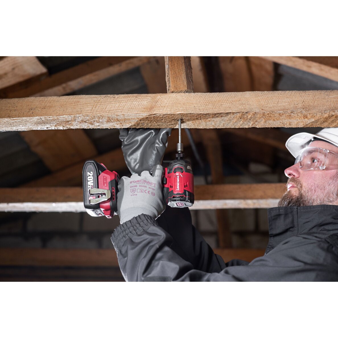 Akumuliatorinis smūginis suktuvas 1/4'' HEX 20V LI-ION (plastikinė dėžė) 12