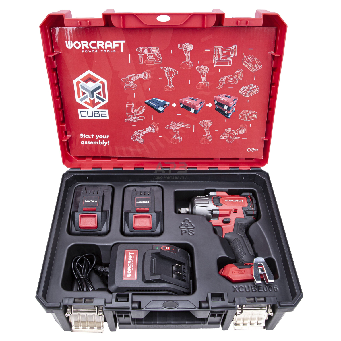 Akumuliatorinis smūginis veržliasukis 1/2'' 850nm 20V LI-ION (XCUBE dėžė) Akumuliatorinis smūginis veržliasukis 1/2'' 850nm 20V LI-ION (XCUBE dėžė)