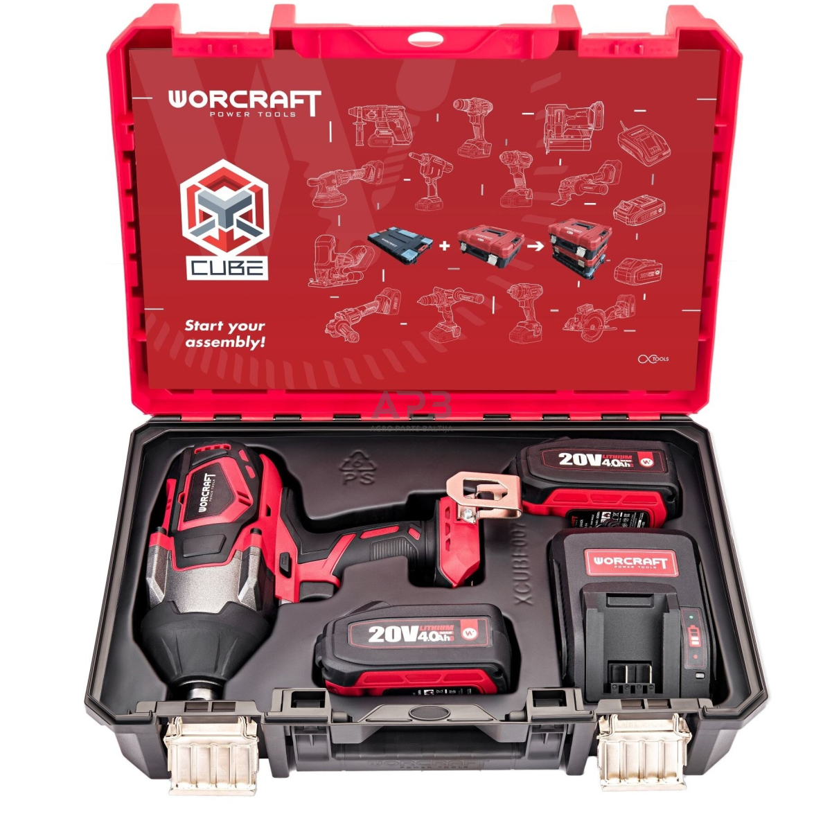 Akumuliatorinis smūginis veržliasukis 3/4'' 1800nm 20V LI-ION (XCUBE dėžė) 2