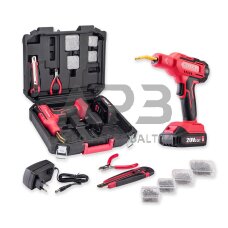 Akumuliatorinis plastiko suvirinimo aparatas plastikinėje dėžėje 20V LI-ION