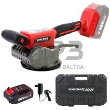 Akumuliatorinis vibracinis įrankis plytelėms su plastikine dėže 20V 2.0Ah Akumuliatorinis vibracinis įrankis plytelėms su plastikine dėže 20V 2.0Ah