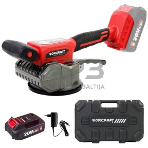 Akumuliatorinis vibracinis įrankis plytelėms su plastikine dėže 20V 2.0Ah