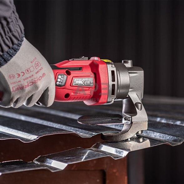 Akumuliatorinės skardos kirpimo žirklės 20V LI-ION 12 Akumuliatorinės skardos kirpimo žirklės 20V LI-ION 12