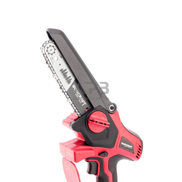 Akumuliatorinis grandininis mini pjūklas su teleskopiniu prailginimu 20V LI-ION 3 Akumuliatorinis grandininis mini pjūklas su teleskopiniu prailginimu 20V LI-ION 3