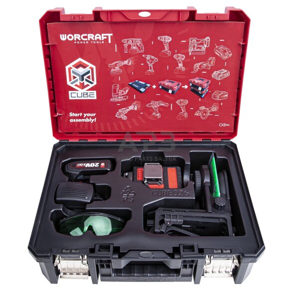 Akumuliatorinis kryžminių linijų nivelyro 3x3D rinkinys (žalias lazeris) 20V 2.0Ah LI-ION (XCUBE dėžė) 1 Akumuliatorinis kryžminių linijų nivelyro 3x3D rinkinys (žalias lazeris) 20V 2.0Ah LI-ION (XCUBE dėžė) 1