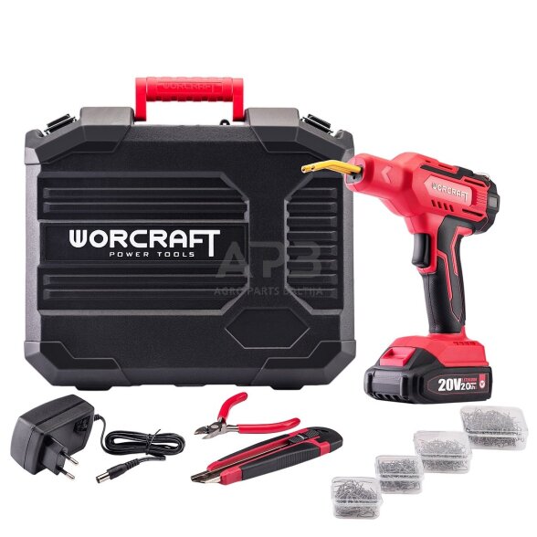 Akumuliatorinis plastiko suvirinimo aparatas plastikinėje dėžėje 20V LI-ION 1 Akumuliatorinis plastiko suvirinimo aparatas plastikinėje dėžėje 20V LI-ION 1