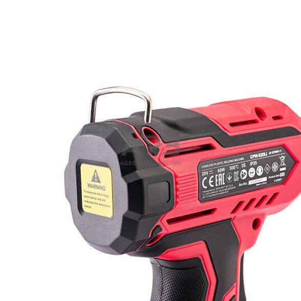 Akumuliatorinis plastiko suvirinimo aparatas plastikinėje dėžėje 20V LI-ION 11 Akumuliatorinis plastiko suvirinimo aparatas plastikinėje dėžėje 20V LI-ION 11