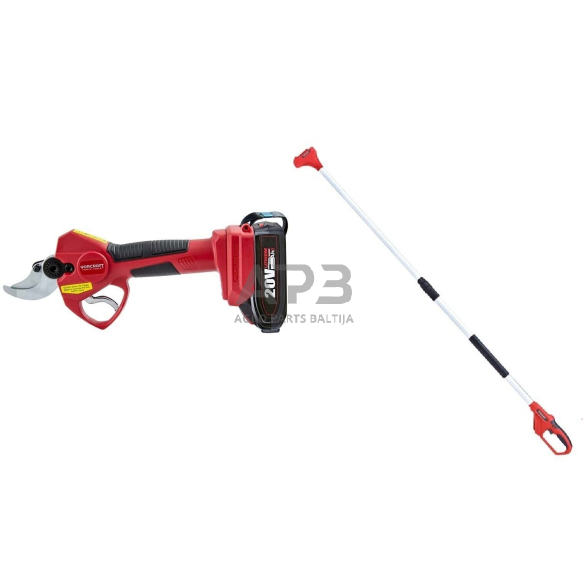 Akumuliatorinis sekatorius 20V LI-ION su teleskopiniu prailginimu Akumuliatorinis sekatorius 20V LI-ION su teleskopiniu prailginimu