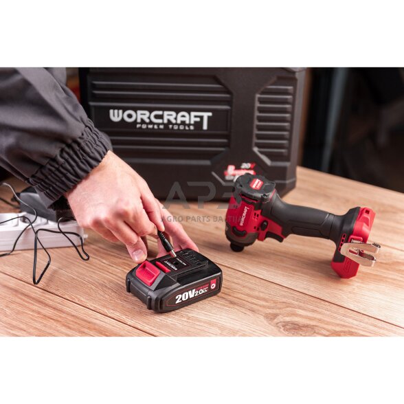 Akumuliatorinis smūginis suktuvas 1/4'' HEX 20V LI-ION (plastikinė dėžė) 9 Akumuliatorinis smūginis suktuvas 1/4'' HEX 20V LI-ION (plastikinė dėžė) 9