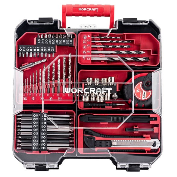 Akumuliatorinis suktuvas-gręžtuvas su kalimu 20V LI-ION ir priedais 74vnt., 2x2.0Ah 1 Akumuliatorinis suktuvas-gręžtuvas su kalimu 20V LI-ION ir priedais 74vnt., 2x2.0Ah 1