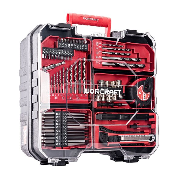 Akumuliatorinis suktuvas-gręžtuvas su kalimu 20V LI-ION ir priedais 74vnt., 2x2.0Ah 2 Akumuliatorinis suktuvas-gręžtuvas su kalimu 20V LI-ION ir priedais 74vnt., 2x2.0Ah 2