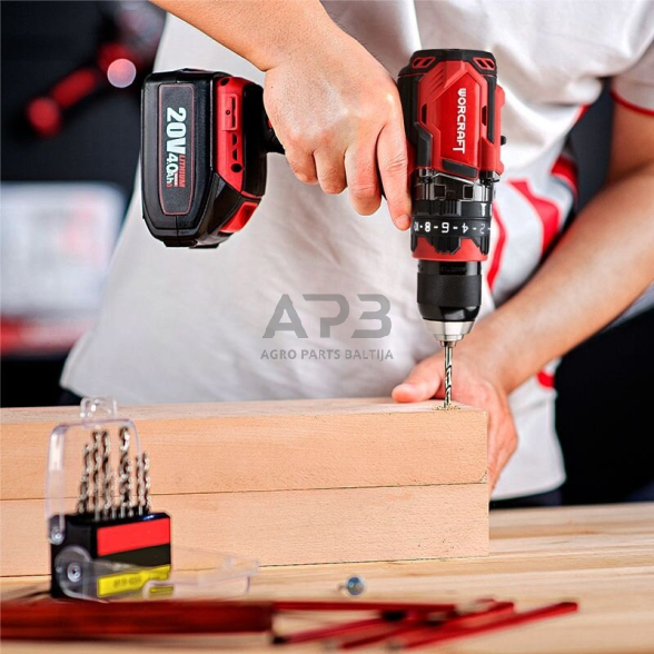 Akumuliatorinis suktuvas-gręžtuvas su kalimu 20V LI-ION (XCUBE dėžė) 10 Akumuliatorinis suktuvas-gręžtuvas su kalimu 20V LI-ION (XCUBE dėžė) 10