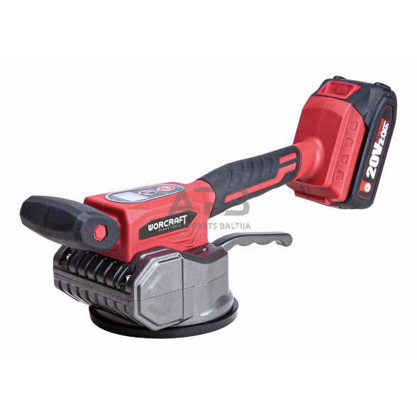 Akumuliatorinis vibracinis įrankis plytelėms su plastikine dėže 20V 2.0Ah 1 Akumuliatorinis vibracinis įrankis plytelėms su plastikine dėže 20V 2.0Ah 1